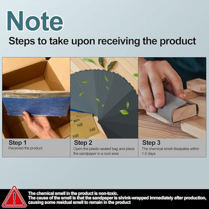 36 Pcs Sandpaper Assortment 400-3000 Grit Assorted Sanding Sheets
