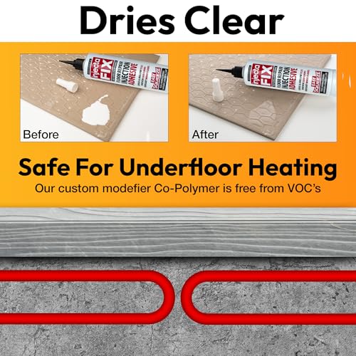 Floor-Fix Pro Injectafix - All in One Repair Kit for Loose/Hollow & Tiles Repair + Squeaky Wood, LVT & Laminate. Includes Anti- Clog Air-Tight Cap. Does NOT Require Caulk Gun (6) - color: 6