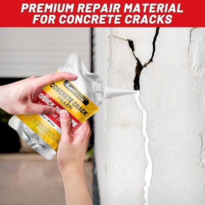Concrete Crack Filler, Cement Crack Filler, Fast-Drying Crack Filler, Self-Leveling Caulking Sealan Effectively Repairs Cracks in Driveways, Sidewalks, Patios, and Window Sills (3 Pack - 3.3LB) - style: 3 Pack - 3.3LB