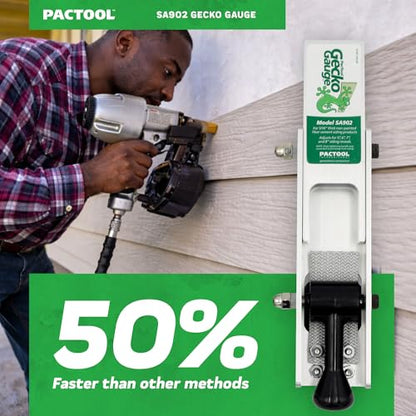 PacTool Gecko Gauge Aluminum - Hardie Board Siding Gauge for Installation - size: 5/16” Thickness for Hardie Siding, style: ALUMINUM