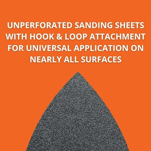 Fein Sanding Sheets with Hook & Loop Attachment - size: 40 Grit, 5-Pack