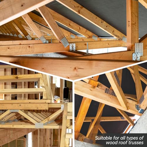 10 Pcs Truss Mending Plate 6x12, Pronged Truss Plates with Nail Teeth, Truss Brackets for Roofing Wood Connector - size: 6"x12"