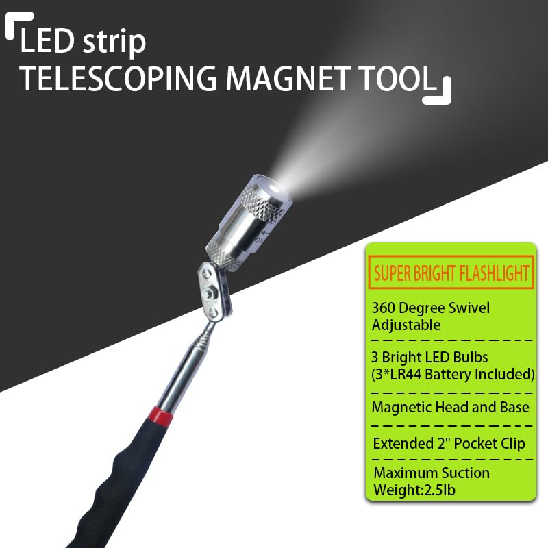 7 Pack Telescoping Magnetic Pickup Tool Set - size: 7