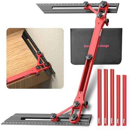 Stair Tread Jig, 72" Adjustable Stair Tread Template Tool for Woodworking