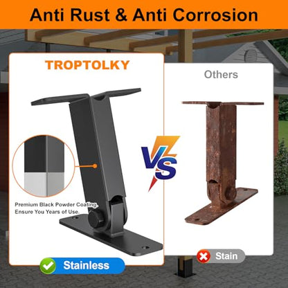 Heavy Duty Roof Riser Brackets Kit,1PCS Adjustable Angle Pergola Brackets - color: B, size: 1pcs