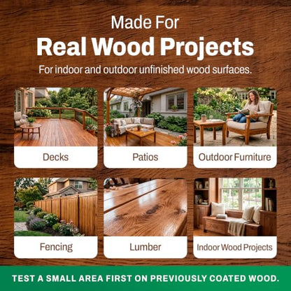 Smart BioHemp Plant-Powered 1-Quart Protectant, Protects Wood from Water & UV Rays, Penetrating Wood Treatment for Outdoor and Indoor Furniture, Marine, and Decking, 75-100 Sq. Ft of Coverage - size: Quart