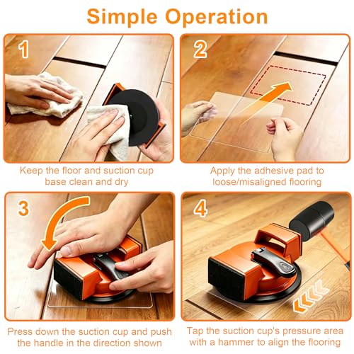 Floor Gap Fixer Tool, Dual-Sided Suction Cup for Laminate & LVP