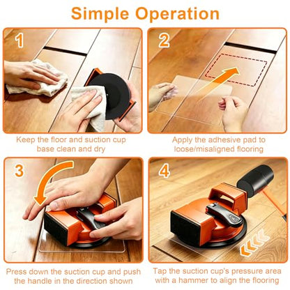 Floor Gap Fixer Tool, Dual-Sided Suction Cup for Laminate & LVP