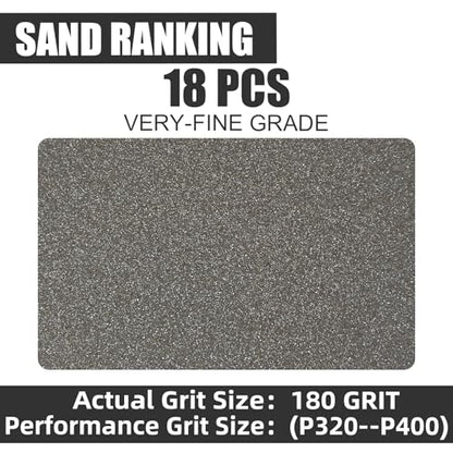 18pcs Sanding Sponge 180 grit Soft Sanding Block Washable and Reusable, Double-Sided Sponge Sanding Blocks Wet Dry Sandpaper Pad for Wood Metal FurniturePaint - style: 180 Grit 18pcs