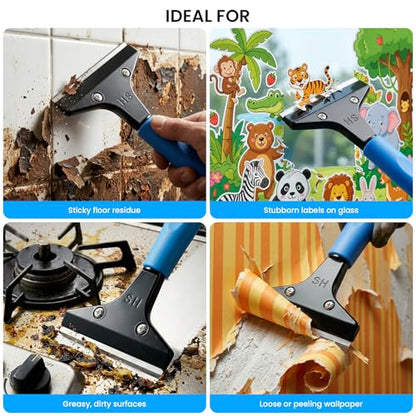 Floor Scraper - 8'' To 67'' Adjustable Long Handle