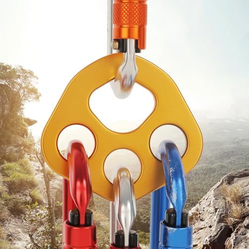 Rigging Plate 30KN Aluminum Force Divider Plate Bear Anchor for Dance Yoga - color: Red