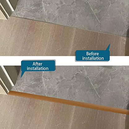 LSGCQ Vinyl Floor Transition Strip Self Adhesive 1.57" Wide, Wood Grain - color: Red Oak, size: 4cm, 10FT