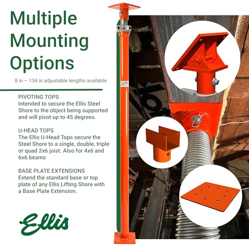 Ellis Light-Duty Lifting Shores, Adjustable Screw Jack Post, 110" to 134" - size: 110" - 134"