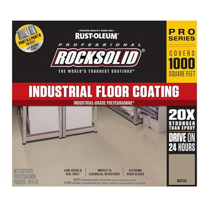 RockSolid Professional Industrial Floor High Gloss Mocha Coating Kit - color: Mocha