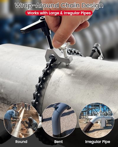 Adjustable Pipe Alignment Chain Pliers Clamp for up to 14" Round Pipes