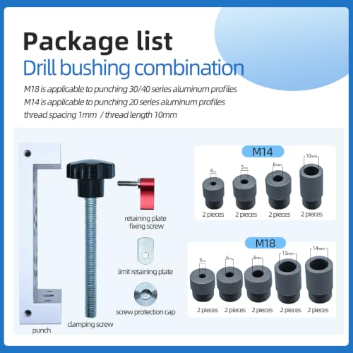 Aluminum Profile Drill Guide Access Hole Drill Jig,Portable Drilling Guide, Craftsman Tool Accessory