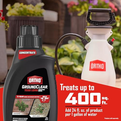 Ortho GroundClear Year Long Vegetation Killer2 Concentrate, 32 fl. oz. - size: 0.25 gal., style: Concentrate