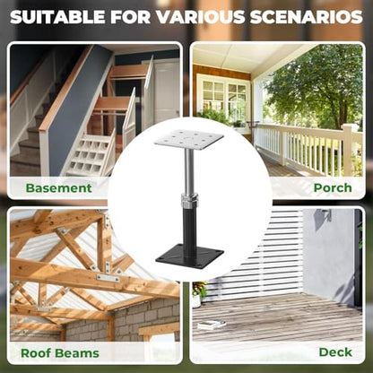 4-Pack 11-16 in House Joist Jacks for Leveling and Lifting, Black - color: Black, size: 11-16 in