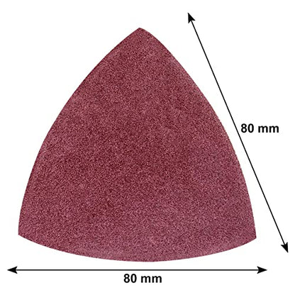 AUSTOR 100 Pieces Triangle Sanding Pads Triangular Sandpaper Sanding Sheets