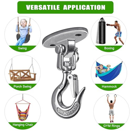 SELEWARE Heavy Duty 1000LB Capacity Stainless Steel Ceiling Swing Mount - color: C: 360° Swing Hanger ( 1 Pack )