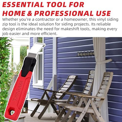 TonGass Vinyl Siding Removal Tool with Extra Long Non-Slip Grip Handle - size: 1-Pack