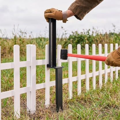 4 Pack Fence Post Repair Kit, Heavy Duty Fence Post Anchors Ground Stakes