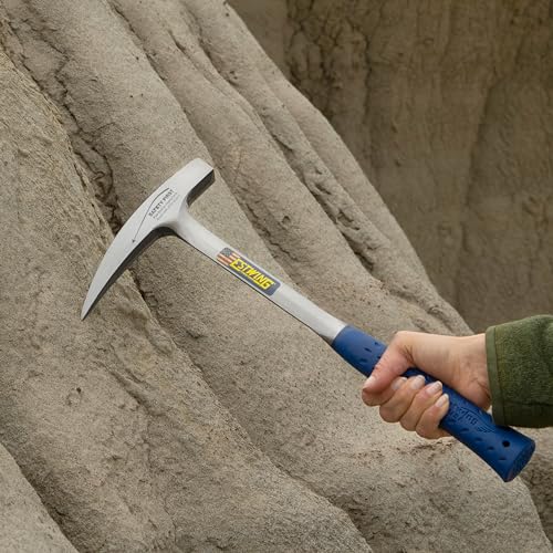 ESTWING Rock Pick, 22oz Pointed Tip, Long Handle, Blue Molded Grip, E3-23LP - size: 22 oz (Ounces) Long Handle