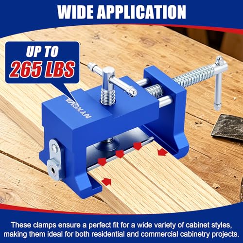 NYXOVA Woodworking Drill Clamps 4-Pack, Face Frame Alignment Tool - color: Blue