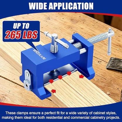 NYXOVA Woodworking Drill Clamps 4-Pack, Face Frame Alignment Tool - color: Blue