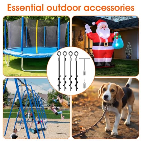 Ground Anchors Screw in Trampoline Anchors Heavy Duty Ground Stakes