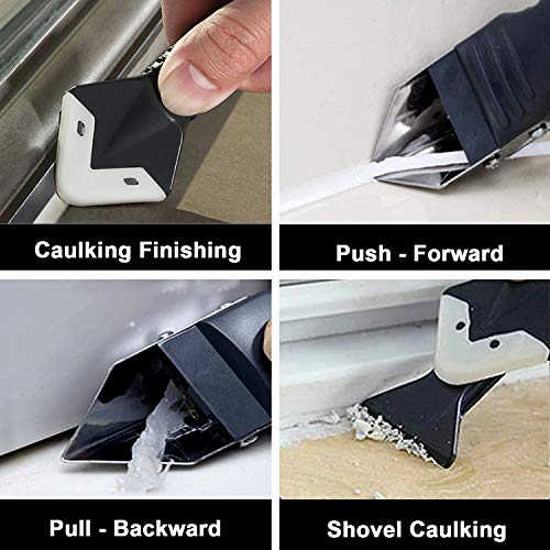 King&Charles Silicone Caulking Tool Kit, 3in1 Caulk&Grout Remover Tool