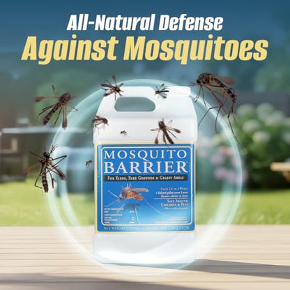 Mosquito Barrier Liquid Garlic Spray Concentrate for Mosquitoes, 1 Gallon