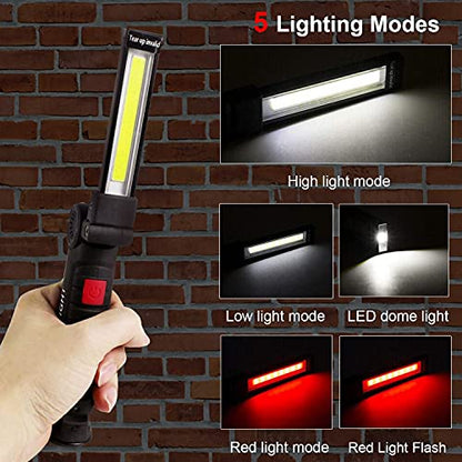 LHOTSE Rechargeable LED Work Light/Flashlight for Mechanic(4 Pack) - color: Black 4 Pack