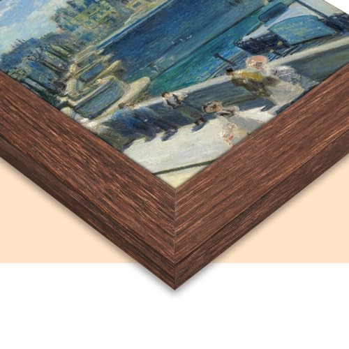 Solid Wood 14x24 Frame - Single Frame, Rustic Walnut 14 x 24 Poster Frame for Artwork, Puzzles, Photos and Movie Posters Picture Frames, Perfect Christmas Frame - size: 14" x 24"