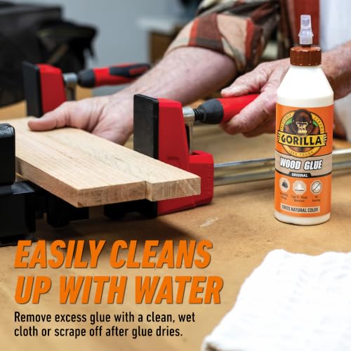 Gorilla Wood Glue, Natural Color, 36 oz Bottle - size: Bottle 36oz