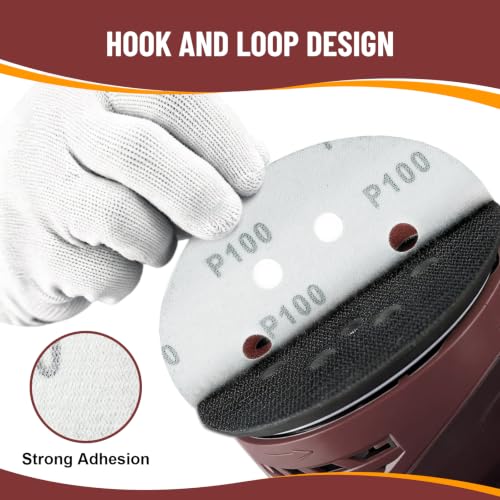 160 PCS 5 Inch Sanding Discs, 60 80 100 120 180 220 400 600 Grit