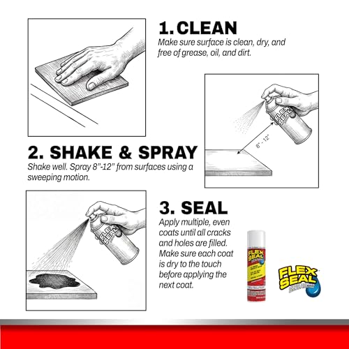 Flex Seal Spray Rubber Sealant Coating, Waterproof, White, 14 oz, 2-Pack - color: White, size: 14 oz (Pack of 2)