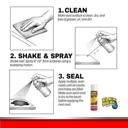 Flex Seal Spray Rubber Sealant Coating, Waterproof, White, 14 oz, 2-Pack - color: White, size: 14 oz (Pack of 2)