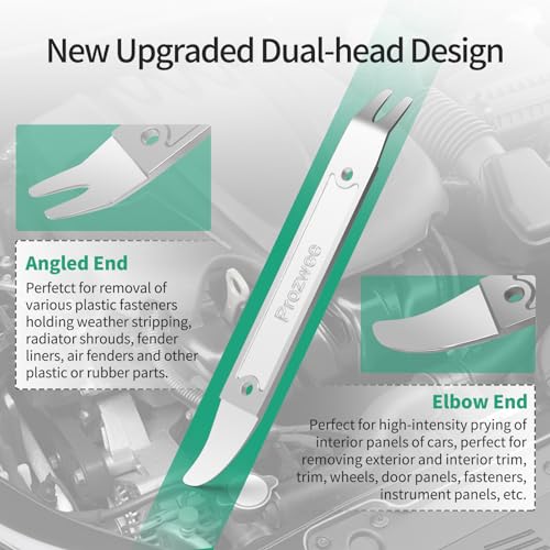 2PCS 4140 Steel Pay Bar Tool,Multi-Function Trim Removal Tool - color: Silvery, size: 2PCS