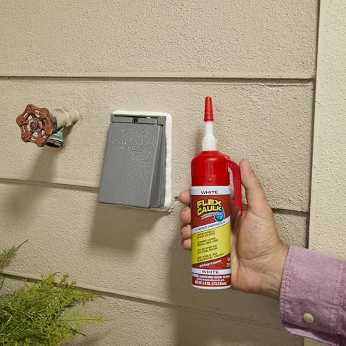 Flex Caulk Hybrid Polymer Waterproof Sealant, White, 4 oz, 1-Pack - style: Hybrid, White, 4 oz, 1-Pack