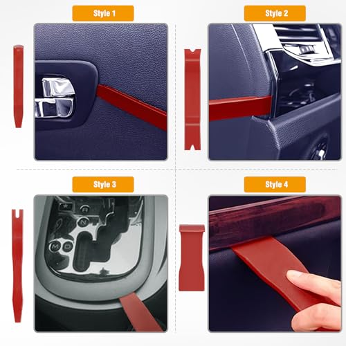 GOOACC 5PCS Auto Trim Removal Tool Kit Red - color: 5pcs Trim Removal Tool Red