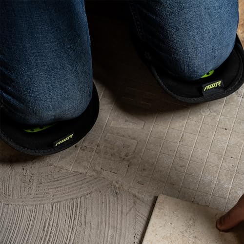 AWP Gel Pro Flooring Knee Pads with Dual-Layer Gel and Foam Padding - style: Gel/Round