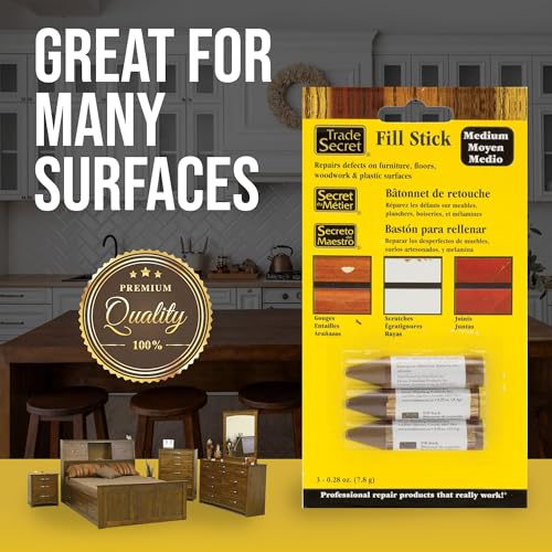 Wood Scratch Repair Fill Stick, Medium Toned Surfaces, 3-Pack - color: Medium Tones