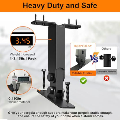 Heavy Duty Roof Riser Brackets Kit, 1 PCS Adjustable Angle Pergola Brackets - color: A, size: 1pcs