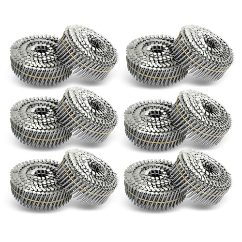 waltyotur 2 * 0.09 In Stainless Steel Siding Nails, Coil Nails 3600 Pcs - size: 2 Inch x 0.09 Inch
