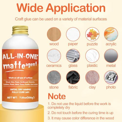 1DFAUL Crafts Sealer Matte Finish, 200ml All Purpose Craft Glue - style: A2 Matte