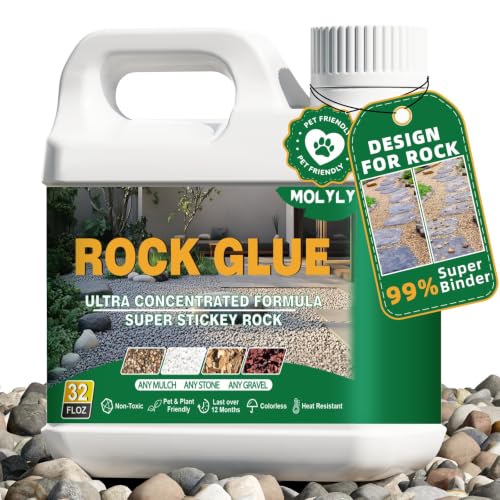 Rock Glue for Landscaping, Strong Mulch & Gravel Adhesive, 32OZ - size: 32 OZ