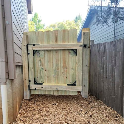 2 Sets Gate Kit Gate Corner Brace Bracket Heavy Duty Anti Sag Gate Frame Kit with a Self-Locking Gate Latch, Gate Kits for Wooden Fence Garden Wooden Driveway Gates,Shed Doors, Corral Gates - size: Fence Gate Kits 2 Set