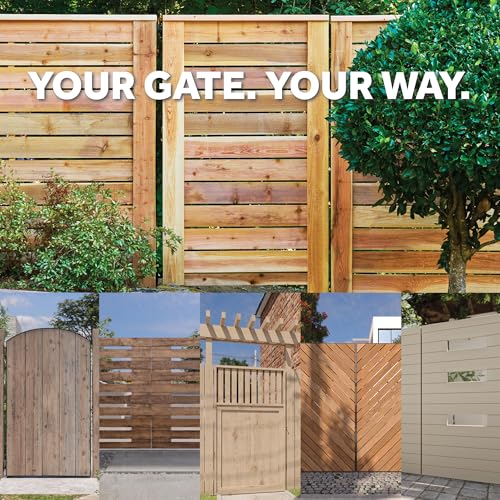 Adjust-A-Gate Unlimited Frameless Gate Kit with Anti Sag Design, Openings Up to 72" x 84"