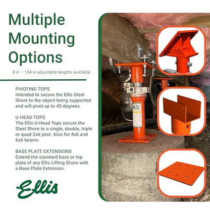Ellis Light-Duty Lifting Shores, Adjustable Screw Jack Post, 10" to 14" - size: 10" - 14"